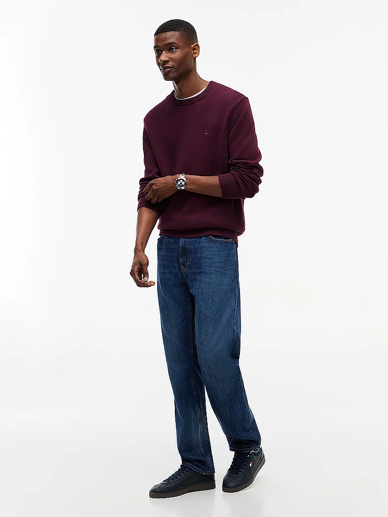 TOMMY JEANS Pull-over rouge foncé